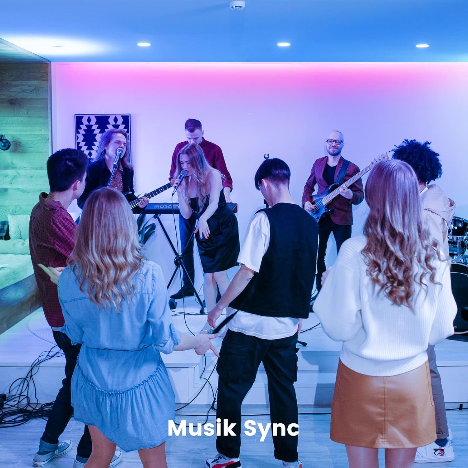 VKH LED Strip 10M, LED Streifen Bluetooth RGB LED Band 10M Selbstklebend Mit Fernbedienung Und APP, LED Lichterkette LED Beleuchtung Für Zimmer Party